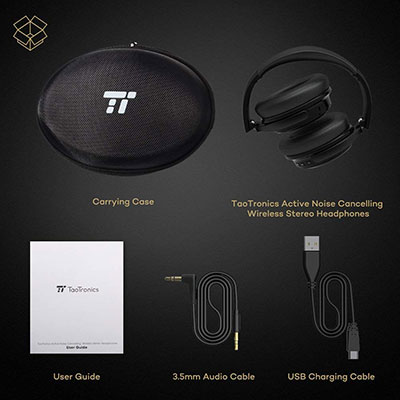 TaoTronics-Active-Noise-Cancelling-Bluetooth-Headphones-complete-package
