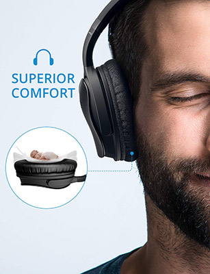 Mpow-H5-Wireless-Bluetooth-&-Active-Noise-Cancelling-Headphones-superior-comfort
